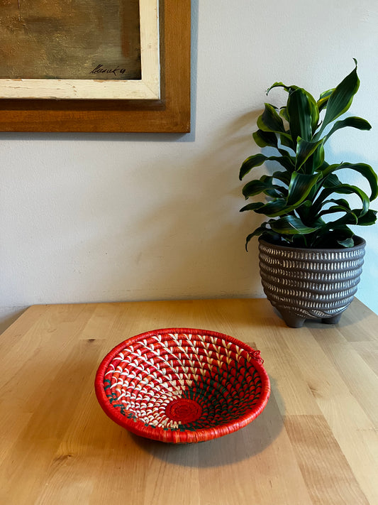 Orange and Green Woven Basket